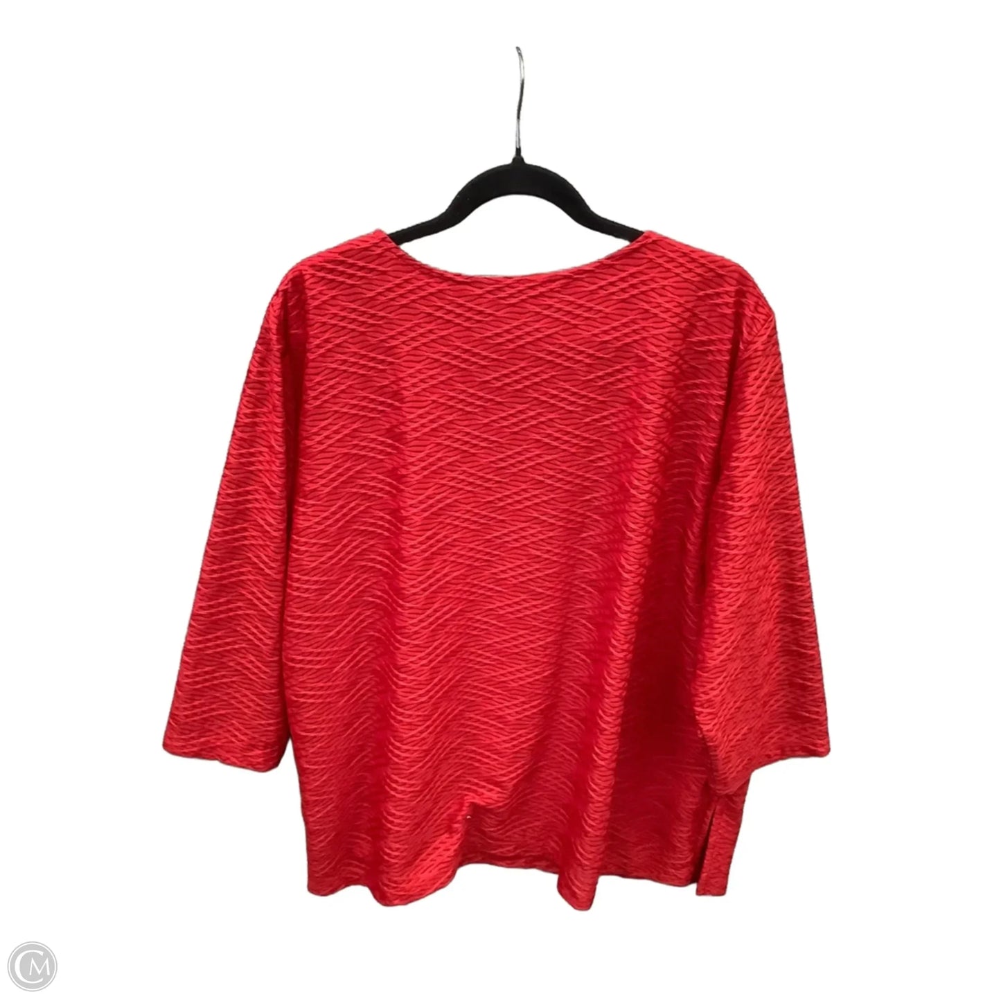 Top 3/4 Sleeve By Alfred Dunner In Red, Size: Xl