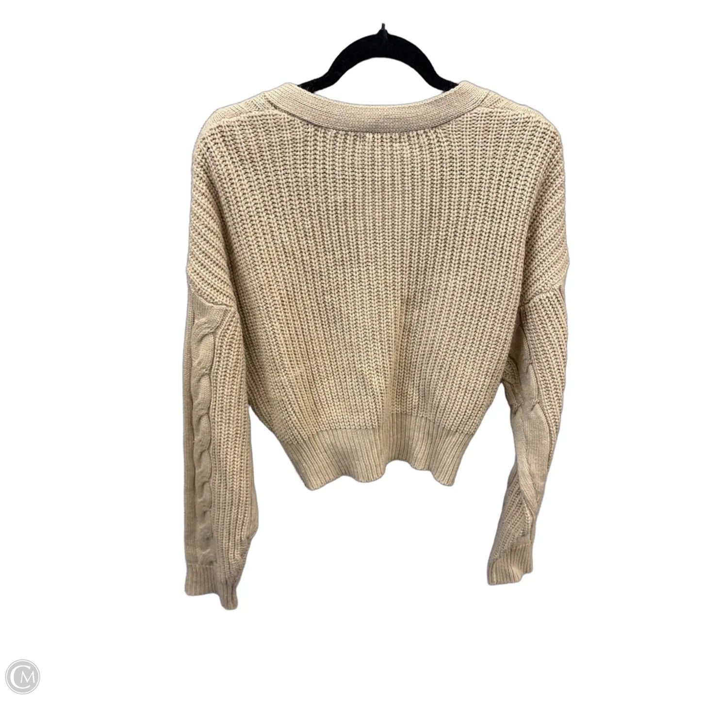Sweater Cardigan By Love Tree In Tan, Size: S