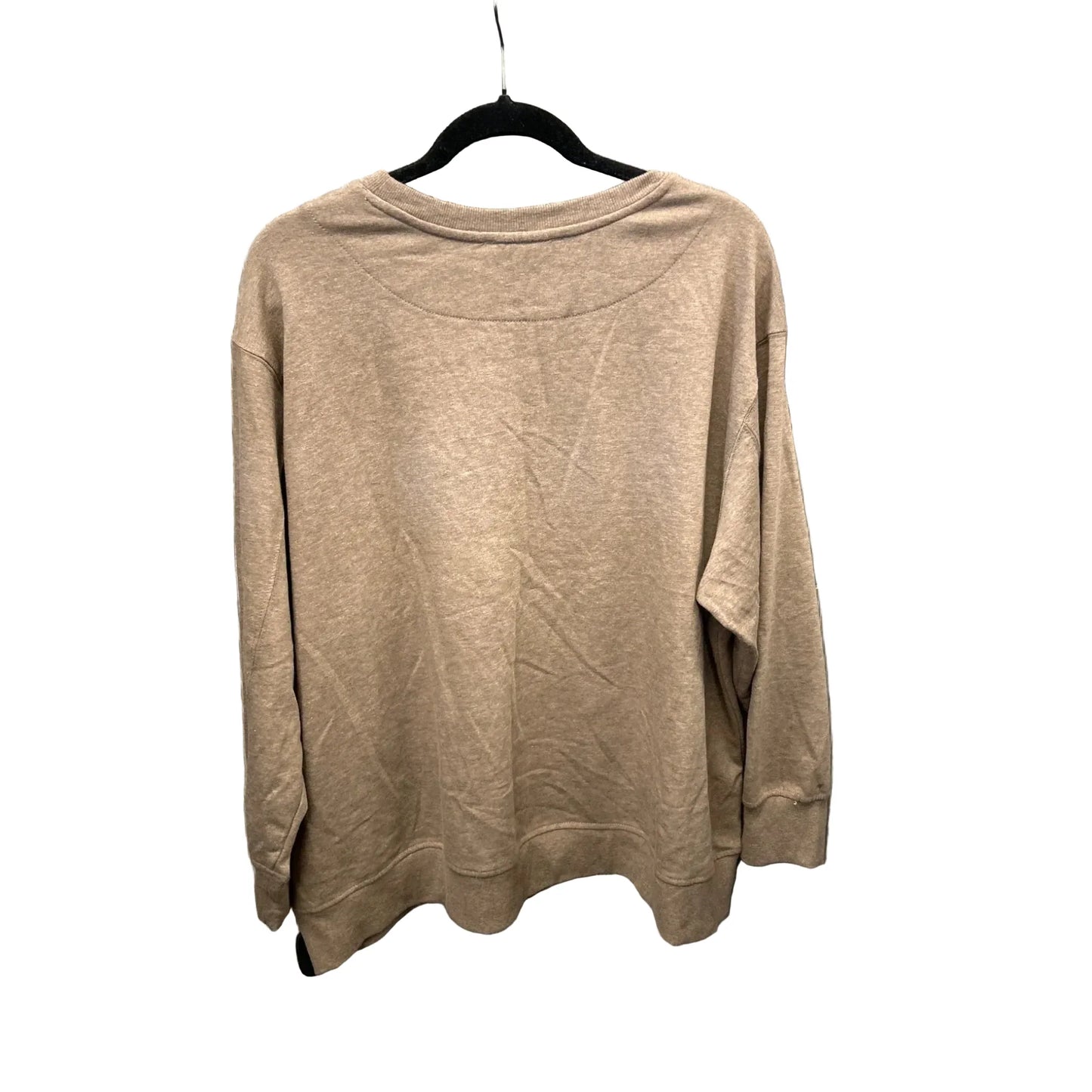 Sweatshirt Crewneck By Jane And Delancey In Brown, Size: 1x
