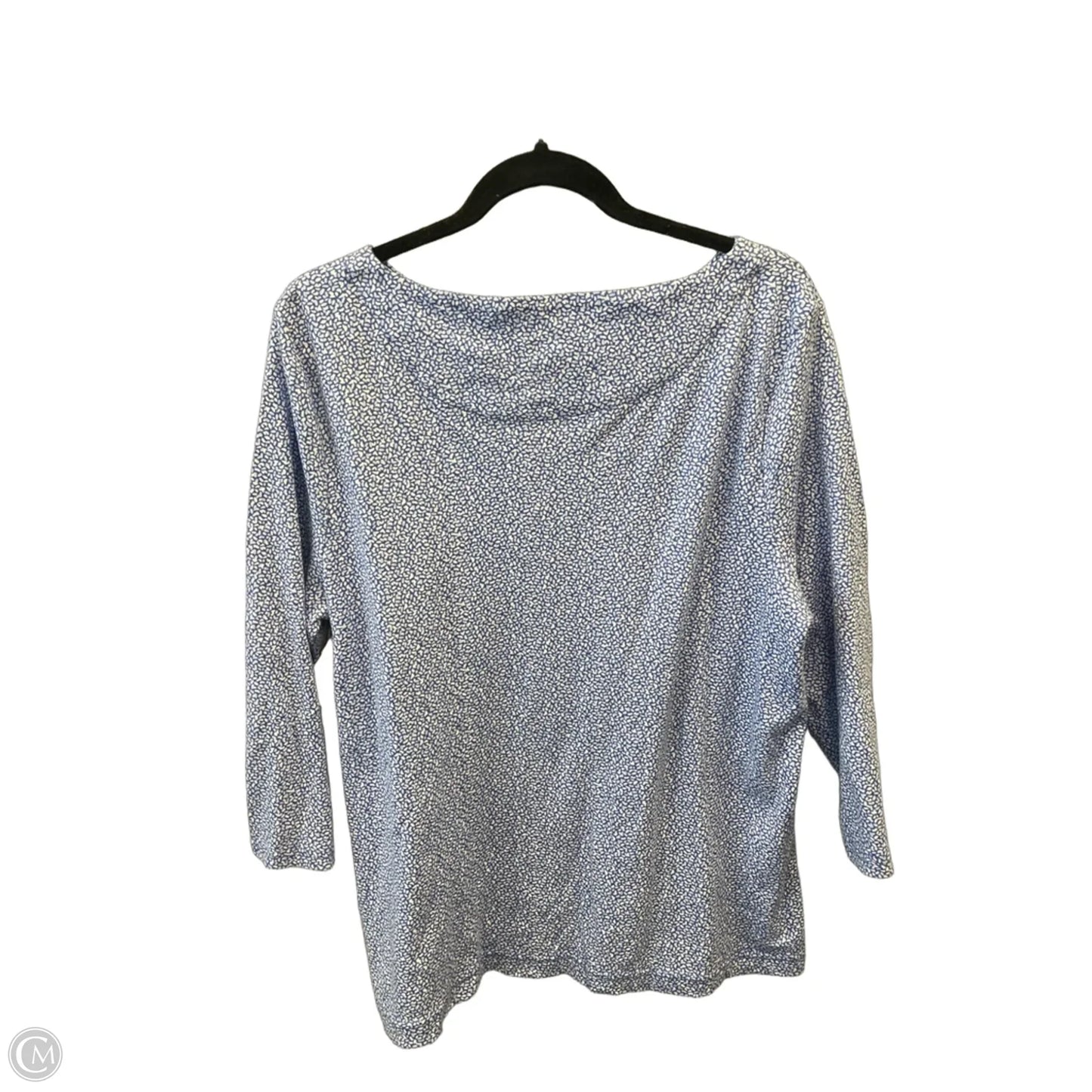 Top 3/4 Sleeve By Croft And Barrow In Blue, Size: Xl