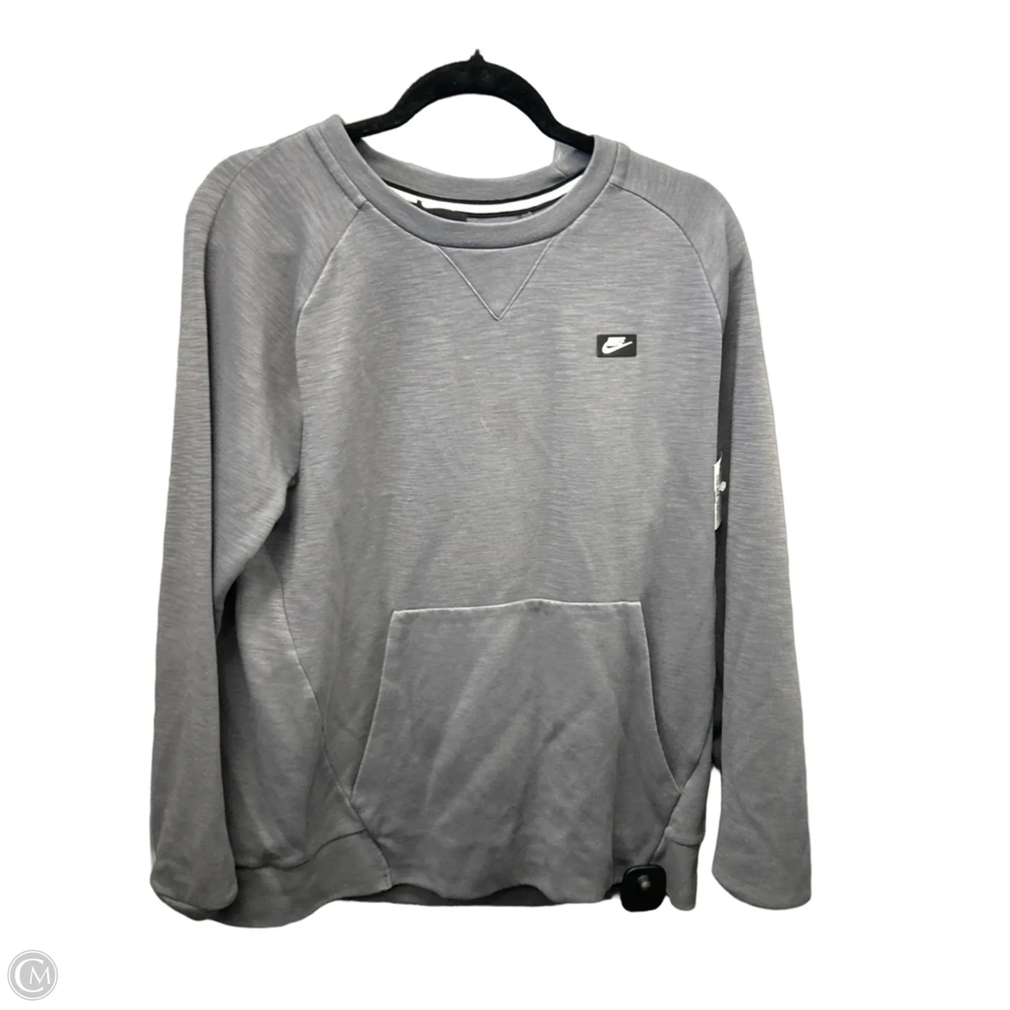 Sweatshirt Crewneck By Nike Apparel In Grey, Size: M