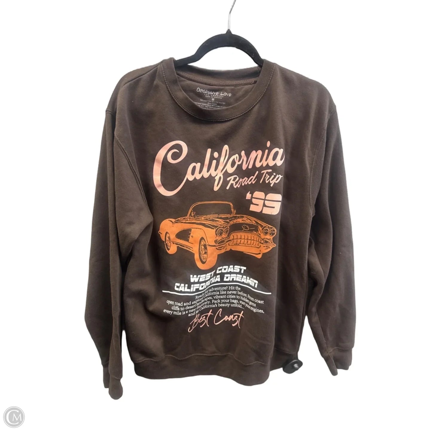 Sweatshirt Crewneck By Clothes Mentor In Brown, Size: M