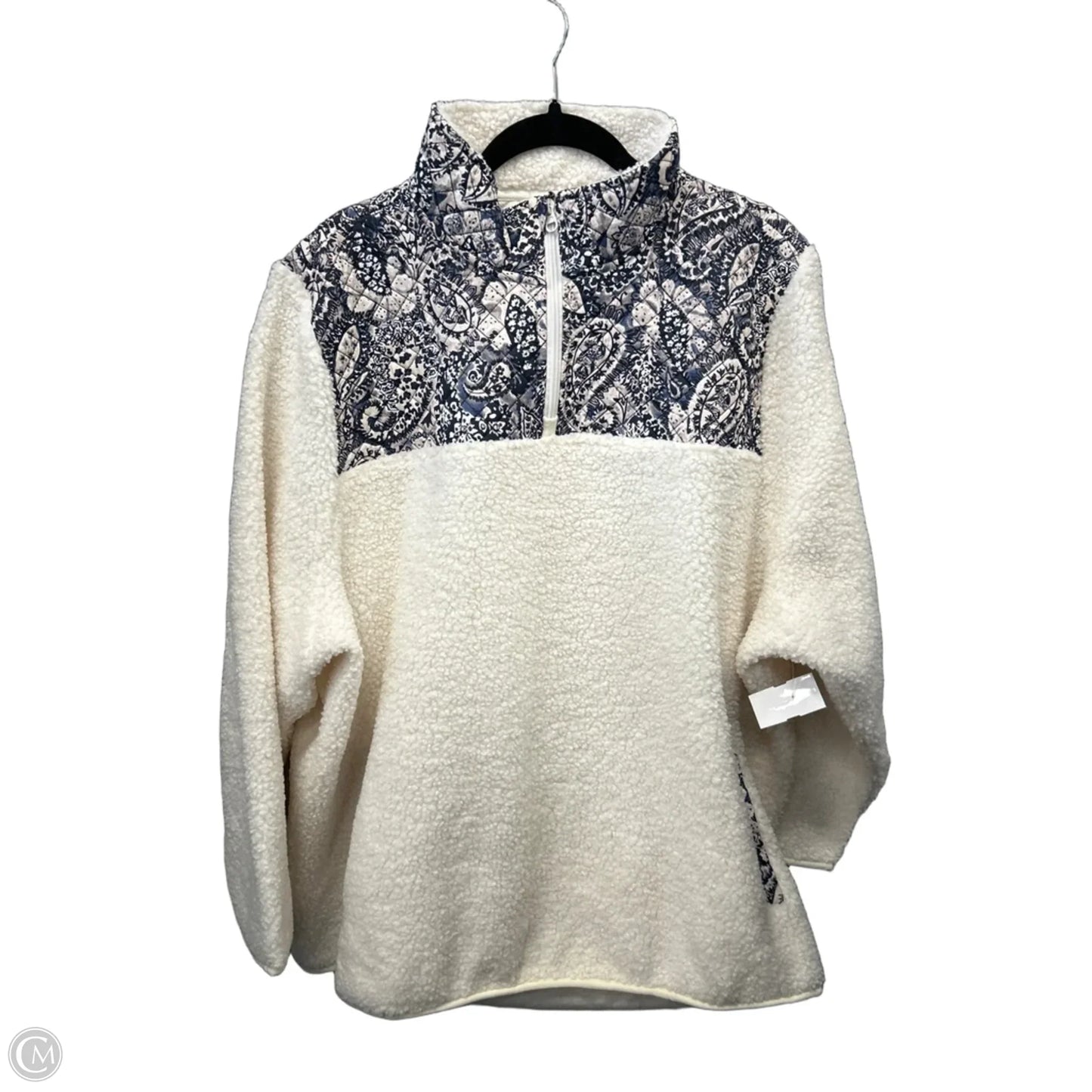 Sweatshirt Collar By Vera Bradley In White, Size: 3x
