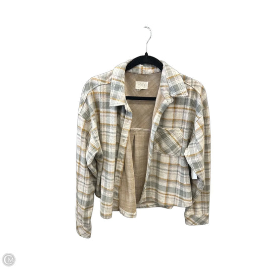 Jacket Shirt By Thread And Supply In Plaid Pattern, Size: Xl