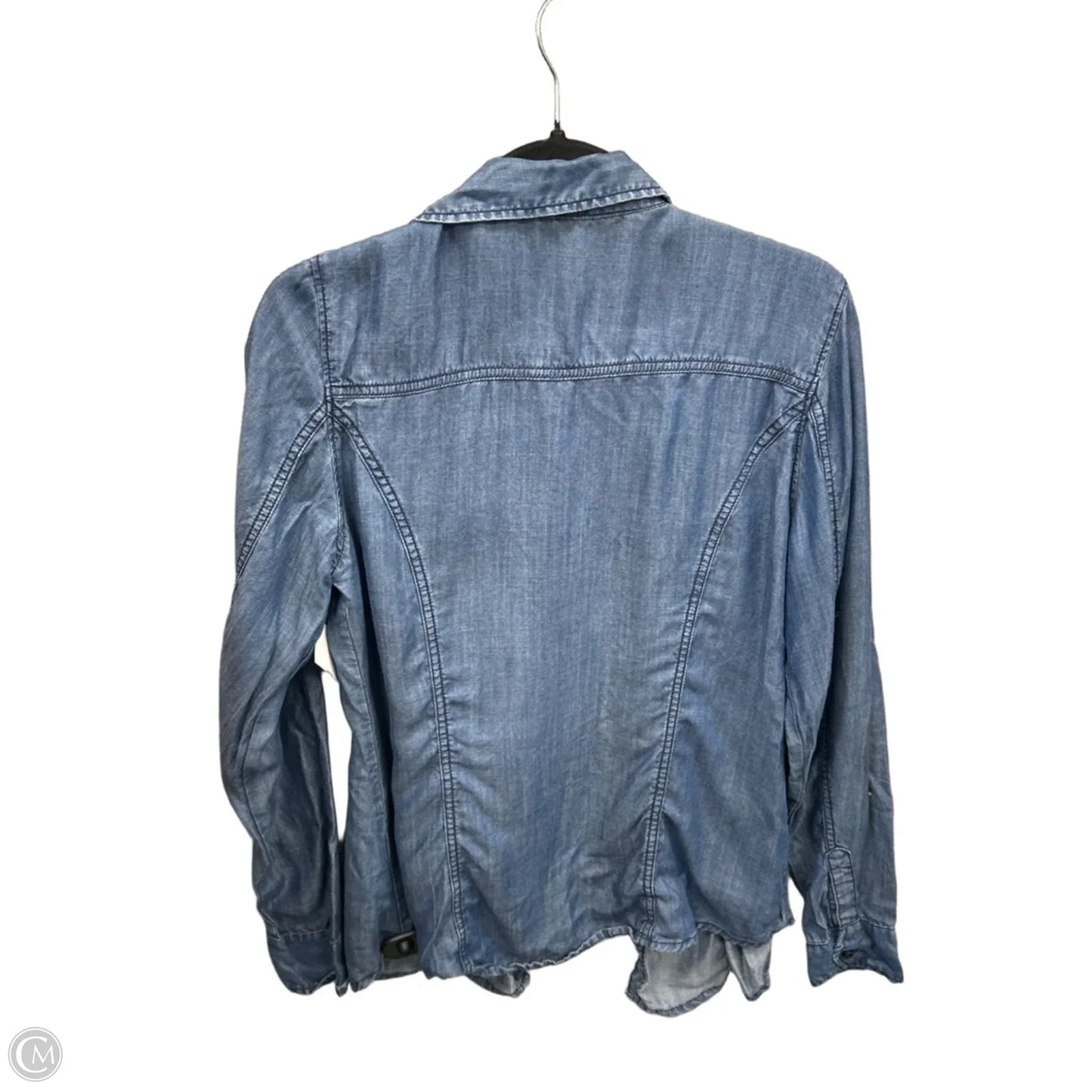 Top Long Sleeve By Maurices In Blue Denim, Size: M