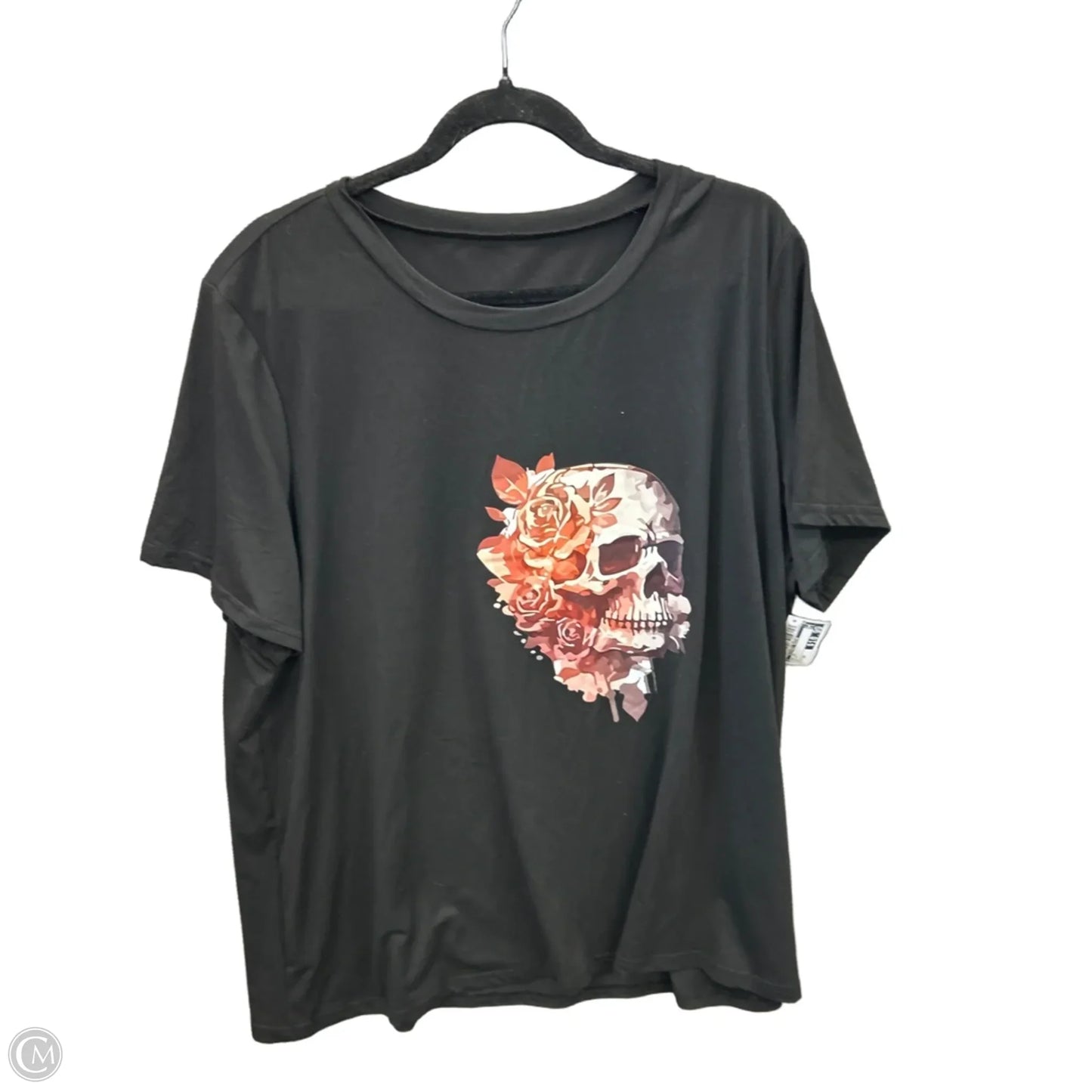 Top Short Sleeve By Clothes Mentor In Black, Size: 3x