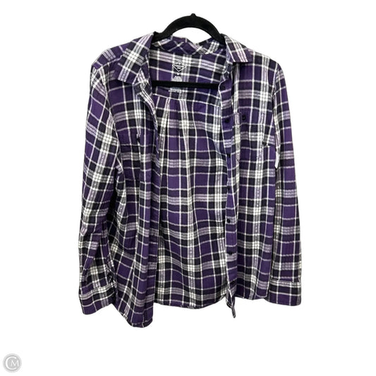 Top Long Sleeve By St Johns Bay In Purple, Size: M