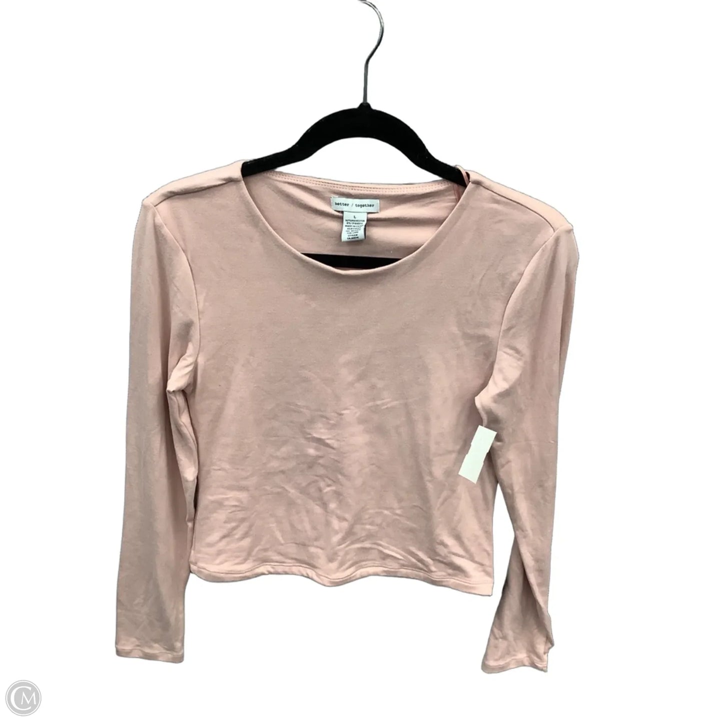 Top Long Sleeve Basic By Better Together In Pink, Size: L