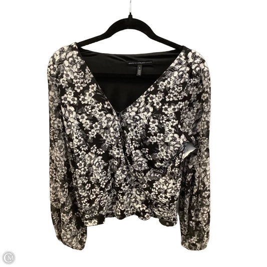 Blouse Long Sleeve By White House Black Market In Black, Size: S