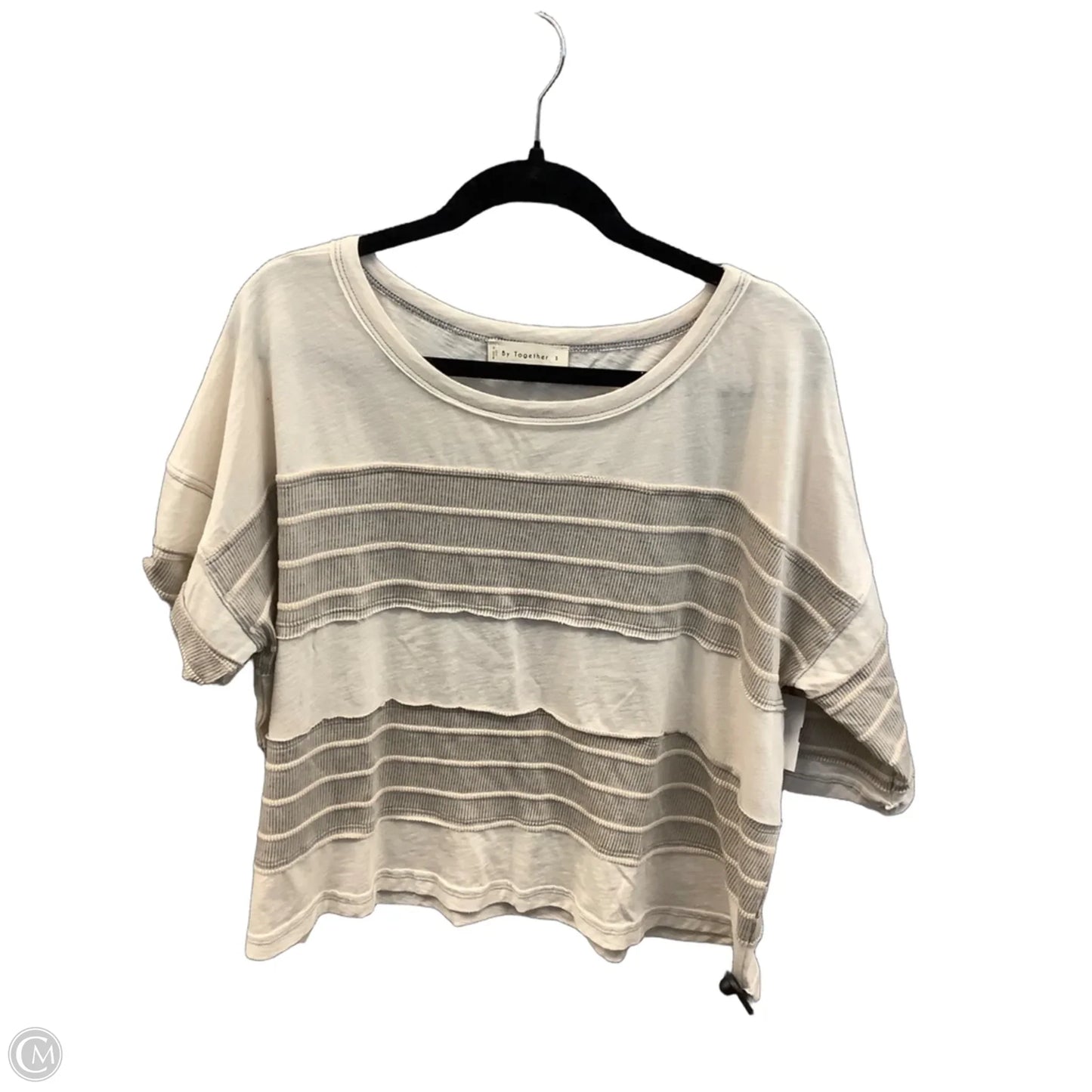 Top Short Sleeve By By Together In Cream, Size: S