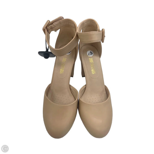 Shoes Heels Block By Dream Pairs In Tan, Size: 8.5