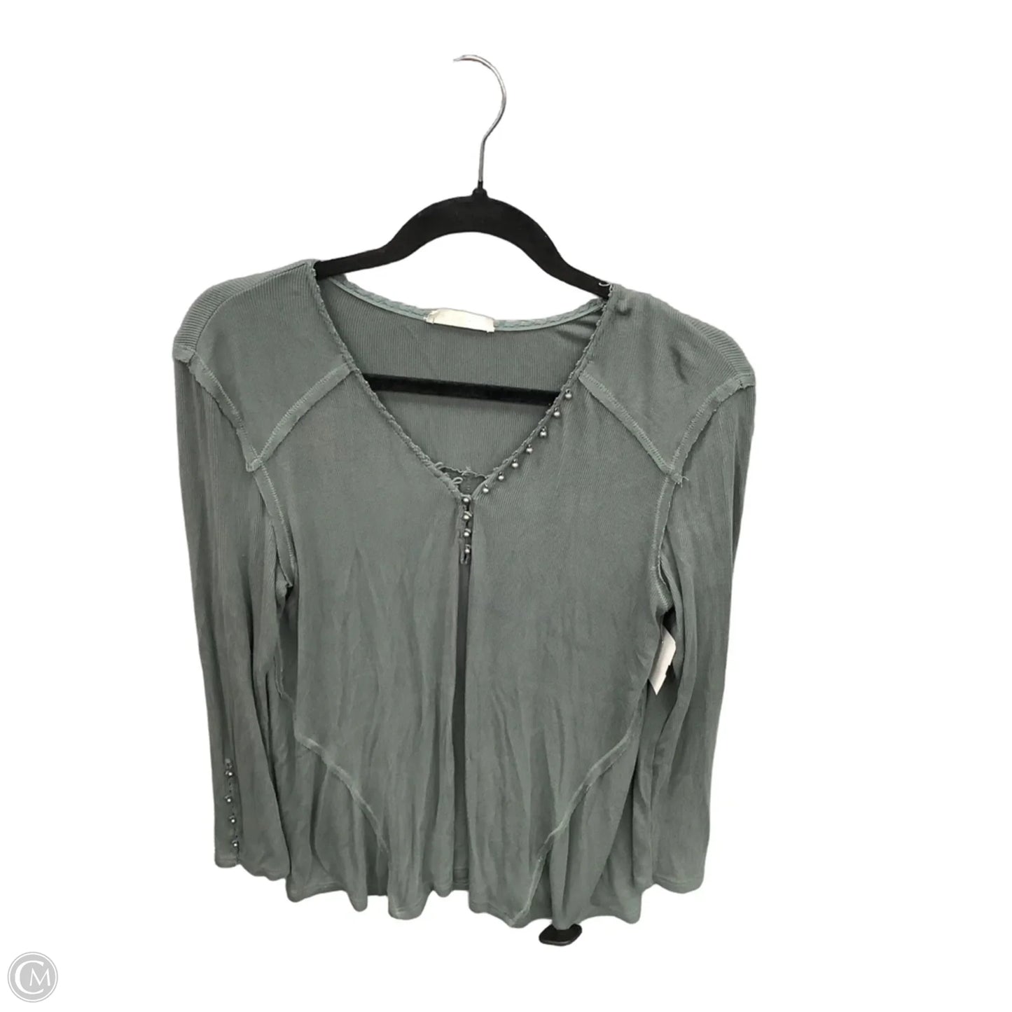 Tunic Long Sleeve By In Loom In Green, Size: M
