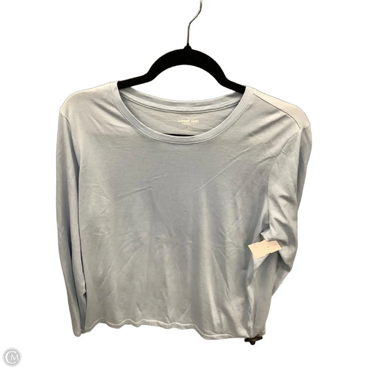 Top Long Sleeve Basic By Lands End In Blue, Size: L