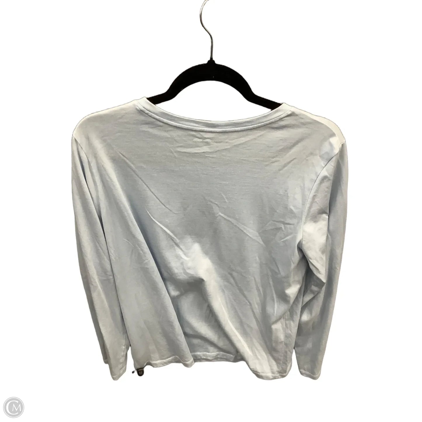 Top Long Sleeve Basic By Lands End In Blue, Size: L