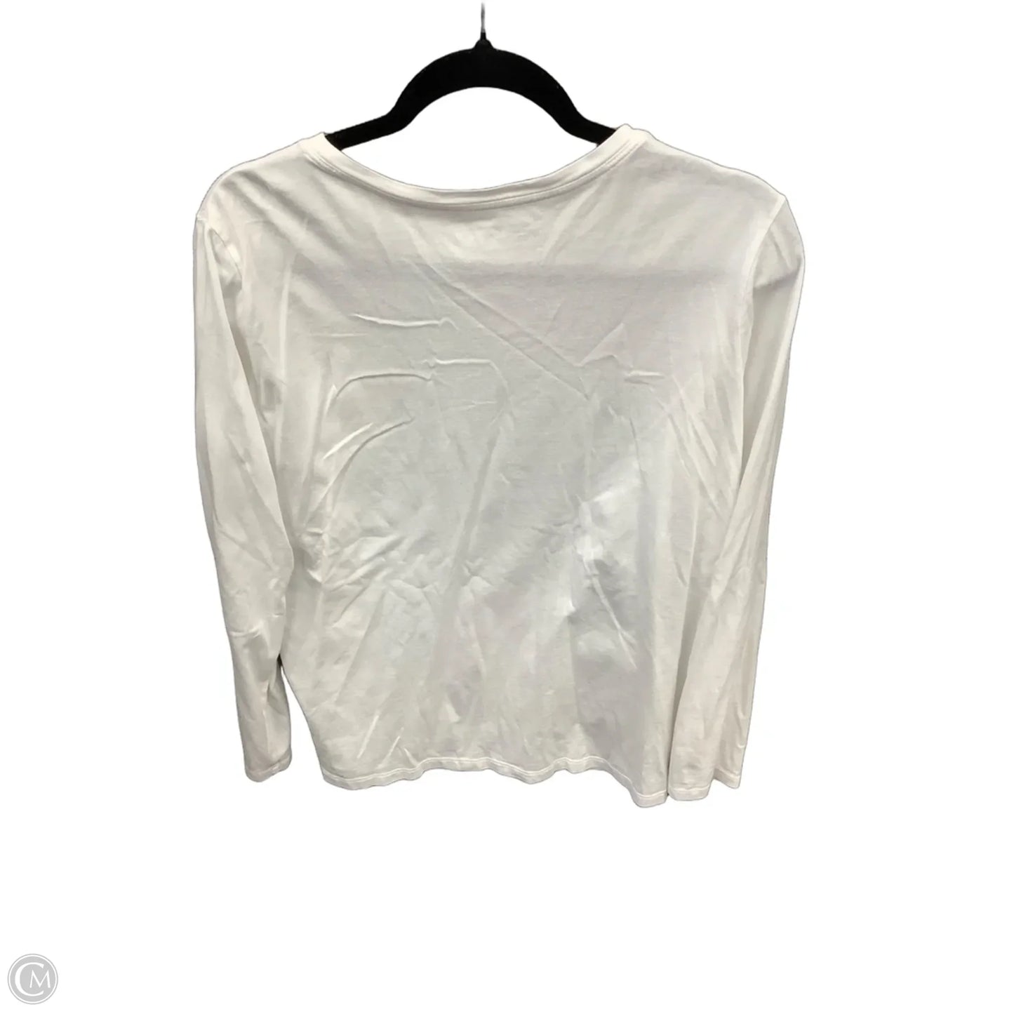 Top Long Sleeve Basic By Lands End In White, Size: L