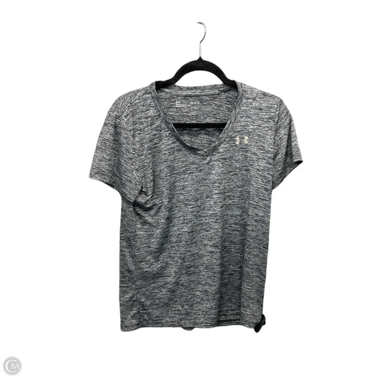 Athletic Top Short Sleeve By Under Armour In Grey, Size: M