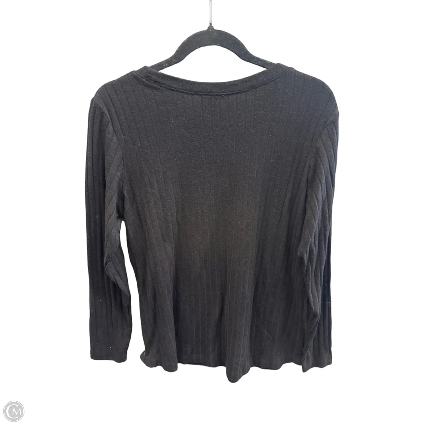 Top Long Sleeve By Falls Creek In Black, Size: 1x