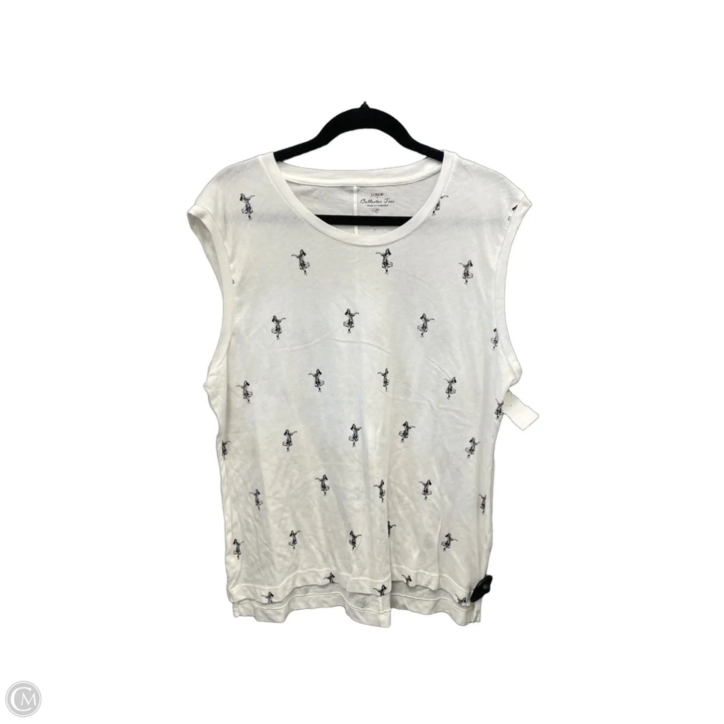 Tunic Sleeveless By J. Crew In White, Size: Xl