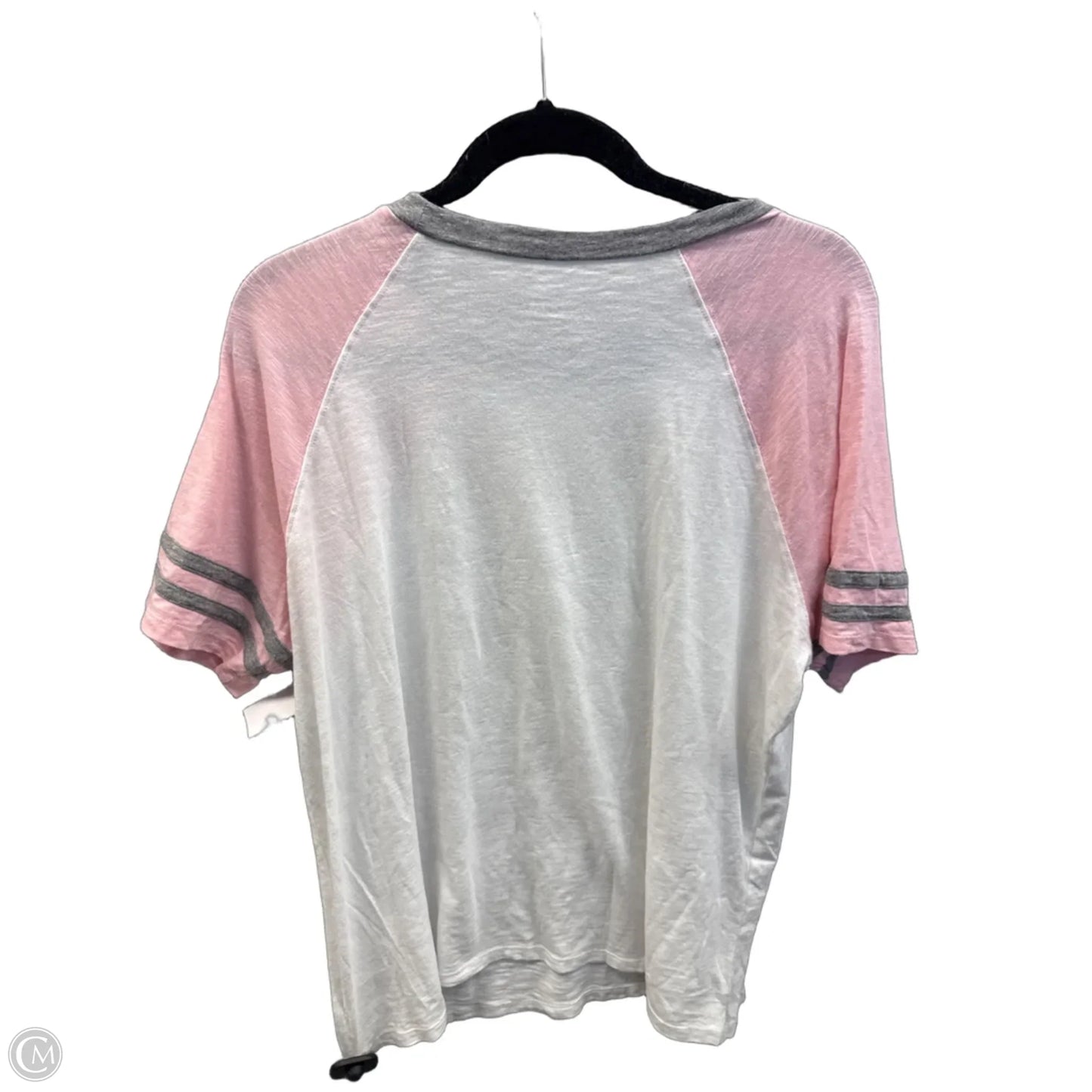 Top Short Sleeve By Torrid In Pink & White, Size: 2x