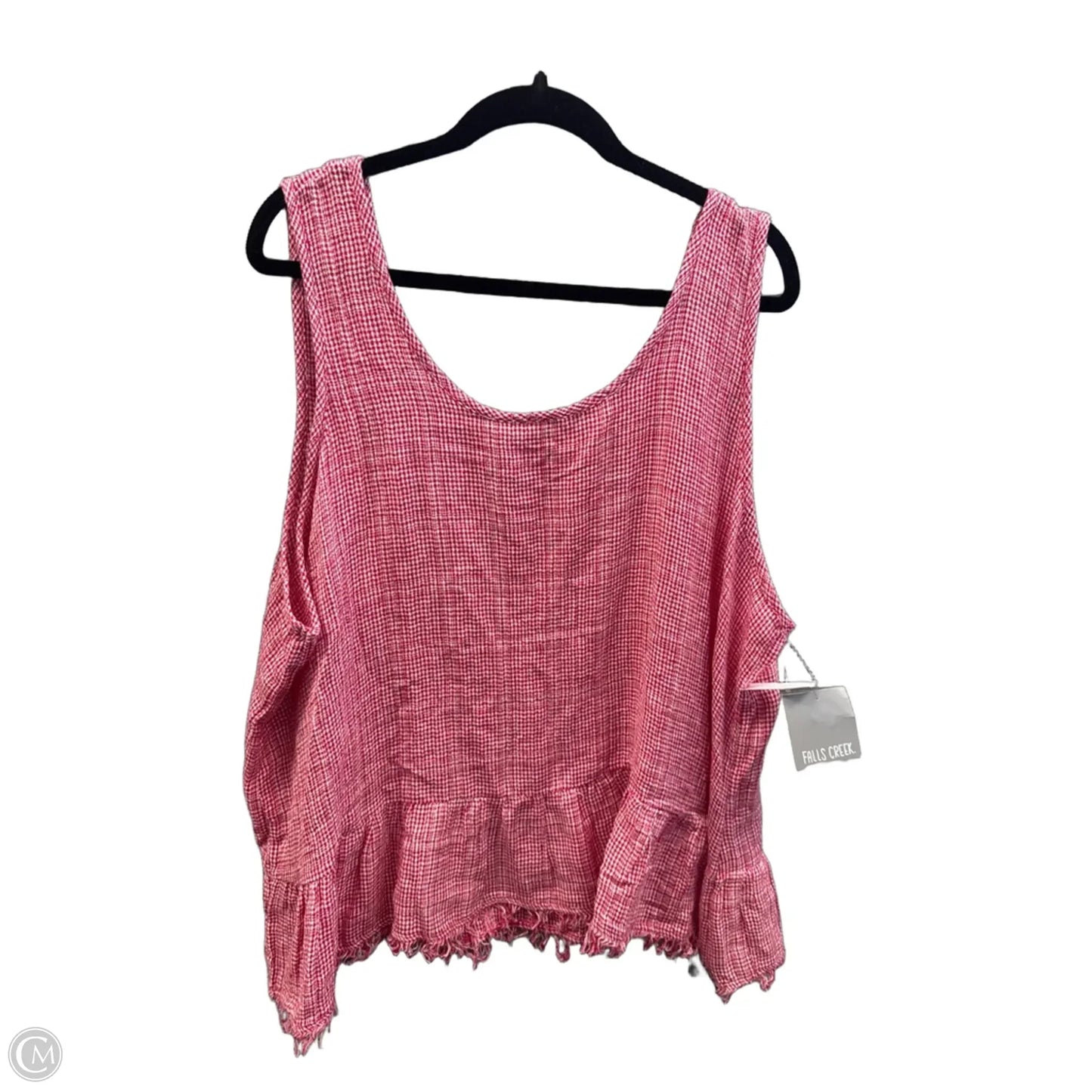 Top Sleeveless By Falls Creek In Red, Size: 3x