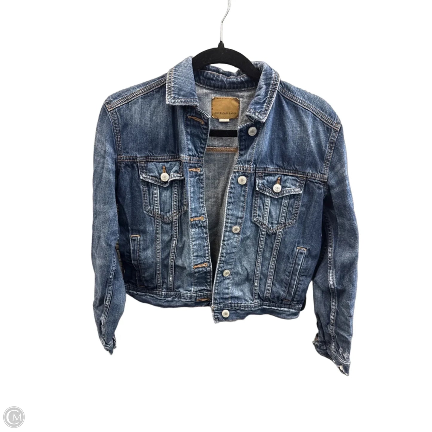 Jacket Denim By American Eagle In Blue Denim, Size: Xs