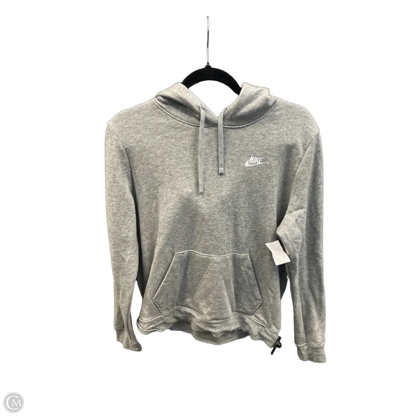 Sweatshirt Hoodie By Nike Apparel In Grey, Size: M