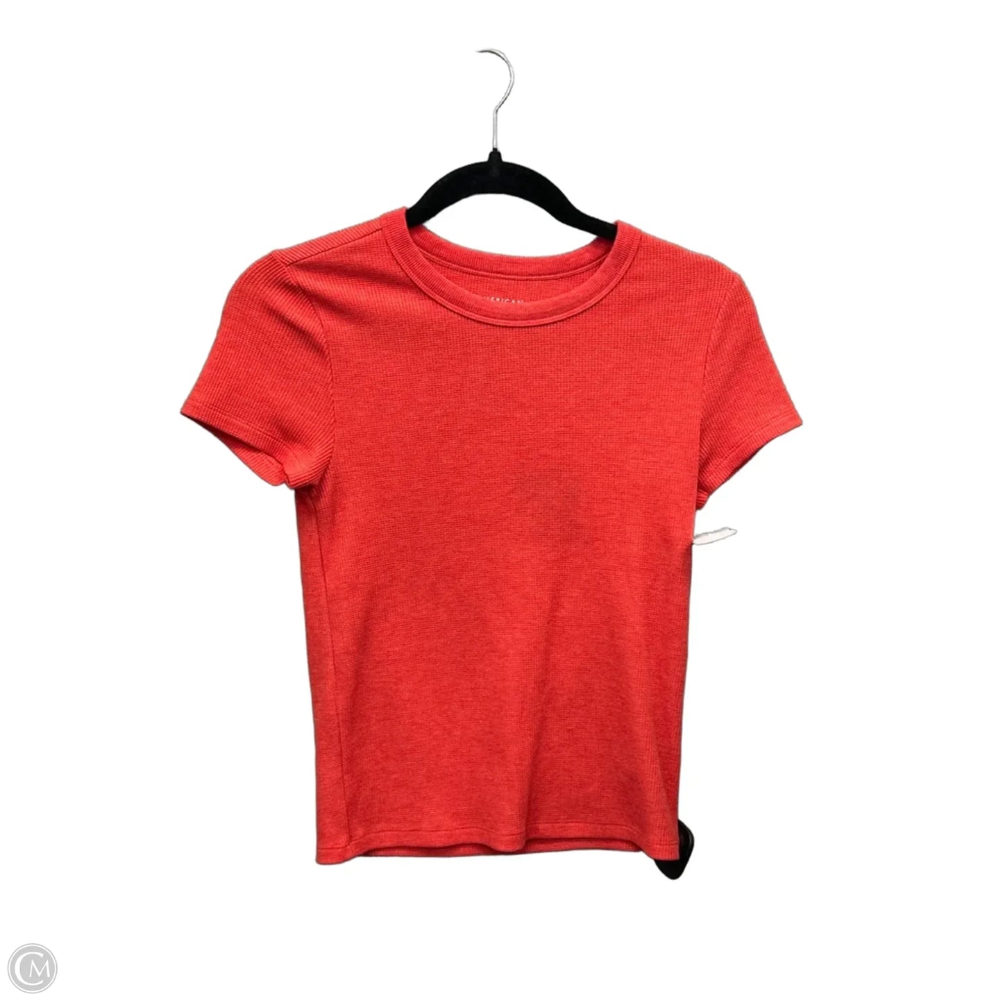 Top Short Sleeve By American Eagle In Orange, Size: M