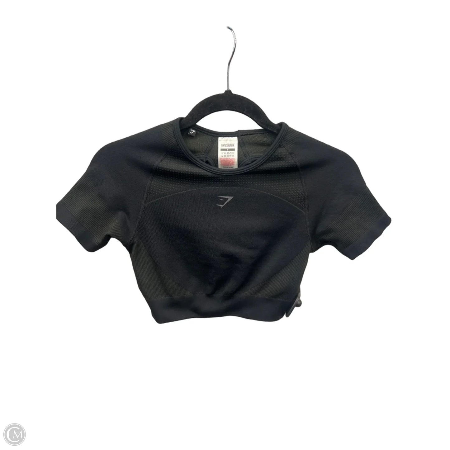 Athletic Top Short Sleeve By Gym Shark In Black, Size: S