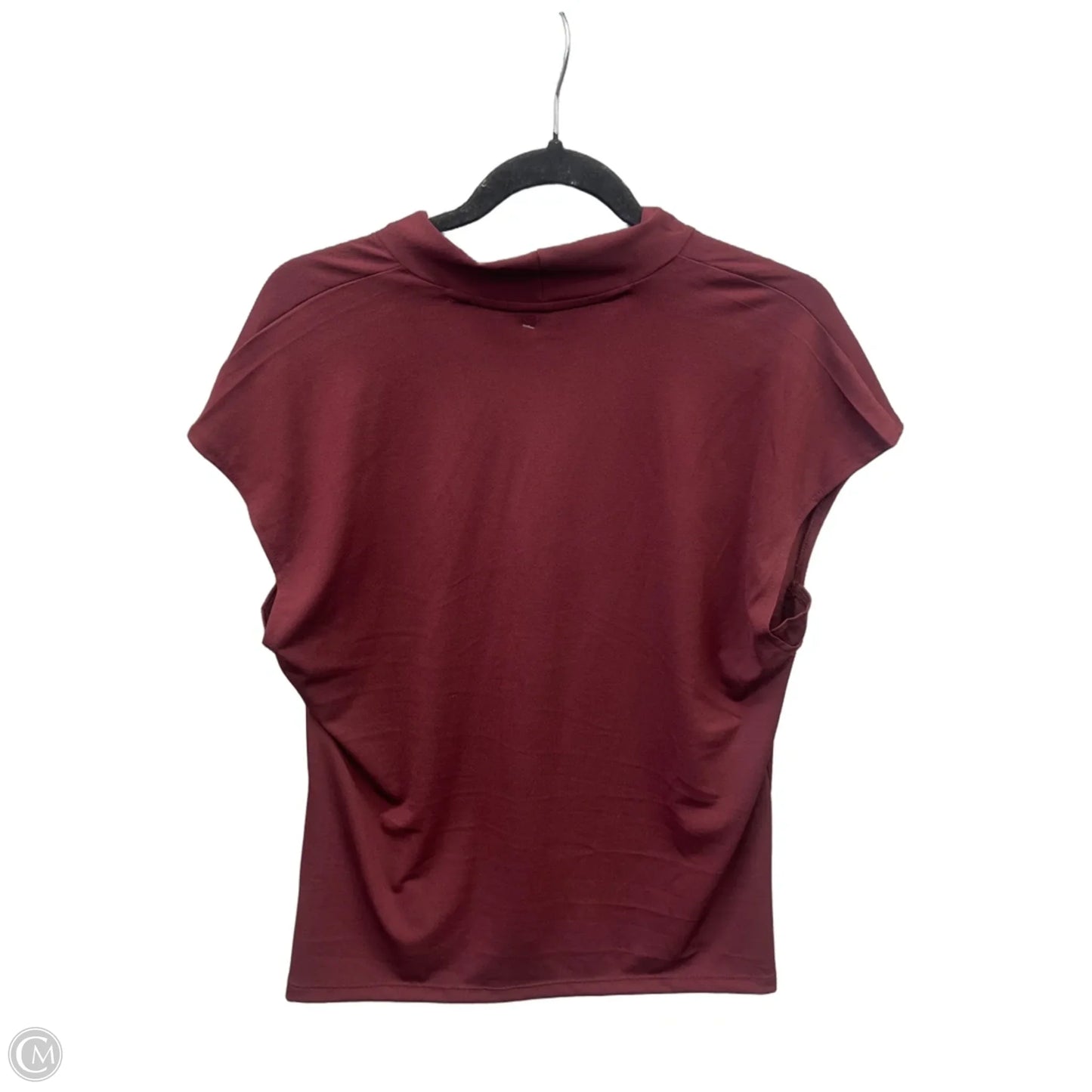 Blouse Short Sleeve By Nine West In Maroon, Size: M