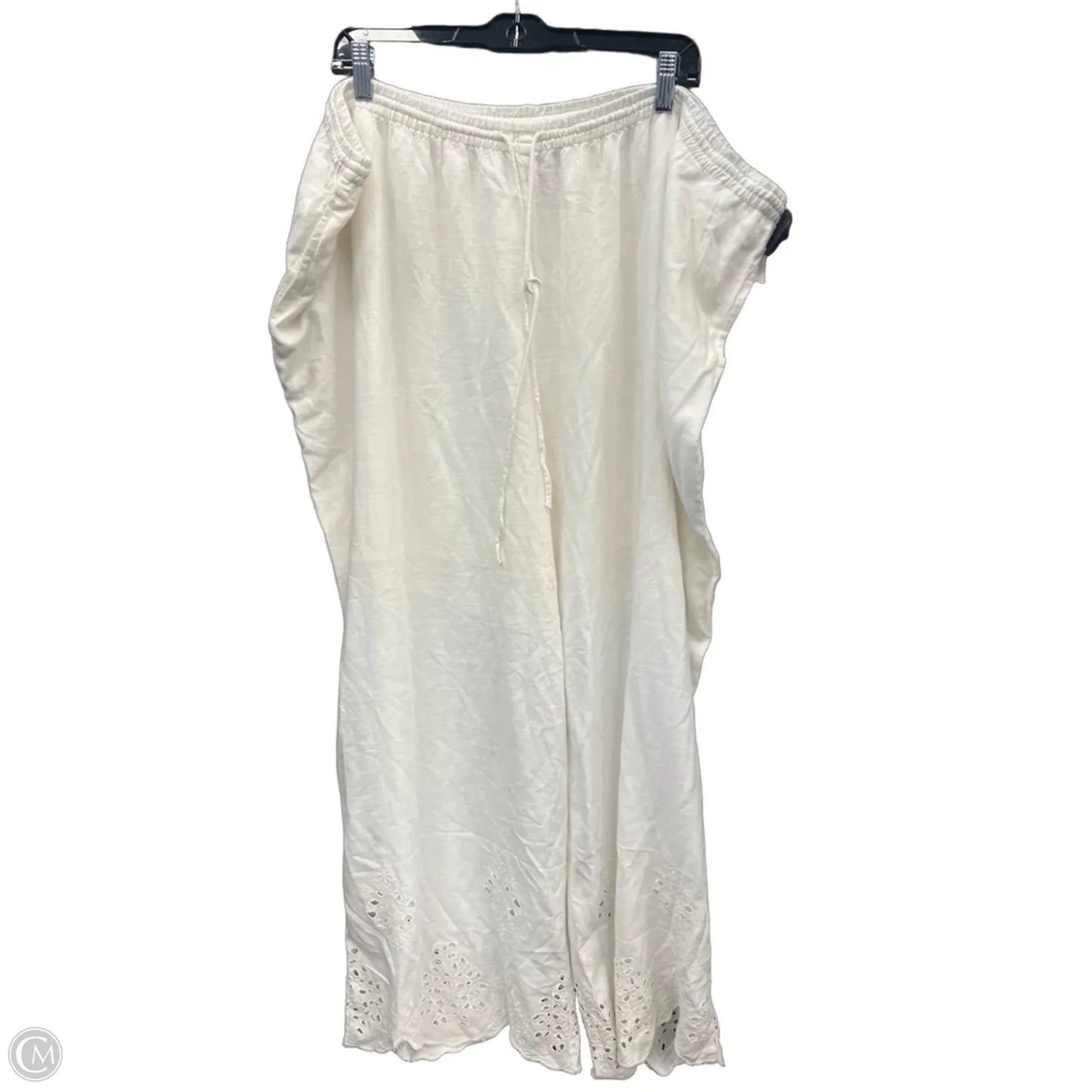 Pants Linen By Future Collective In White, Size: 22