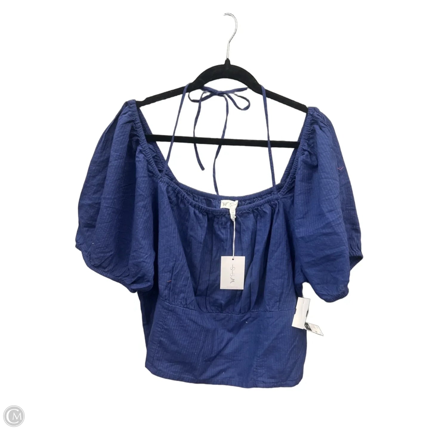 Top Short Sleeve By Jessica Simpson In Navy, Size: 3x
