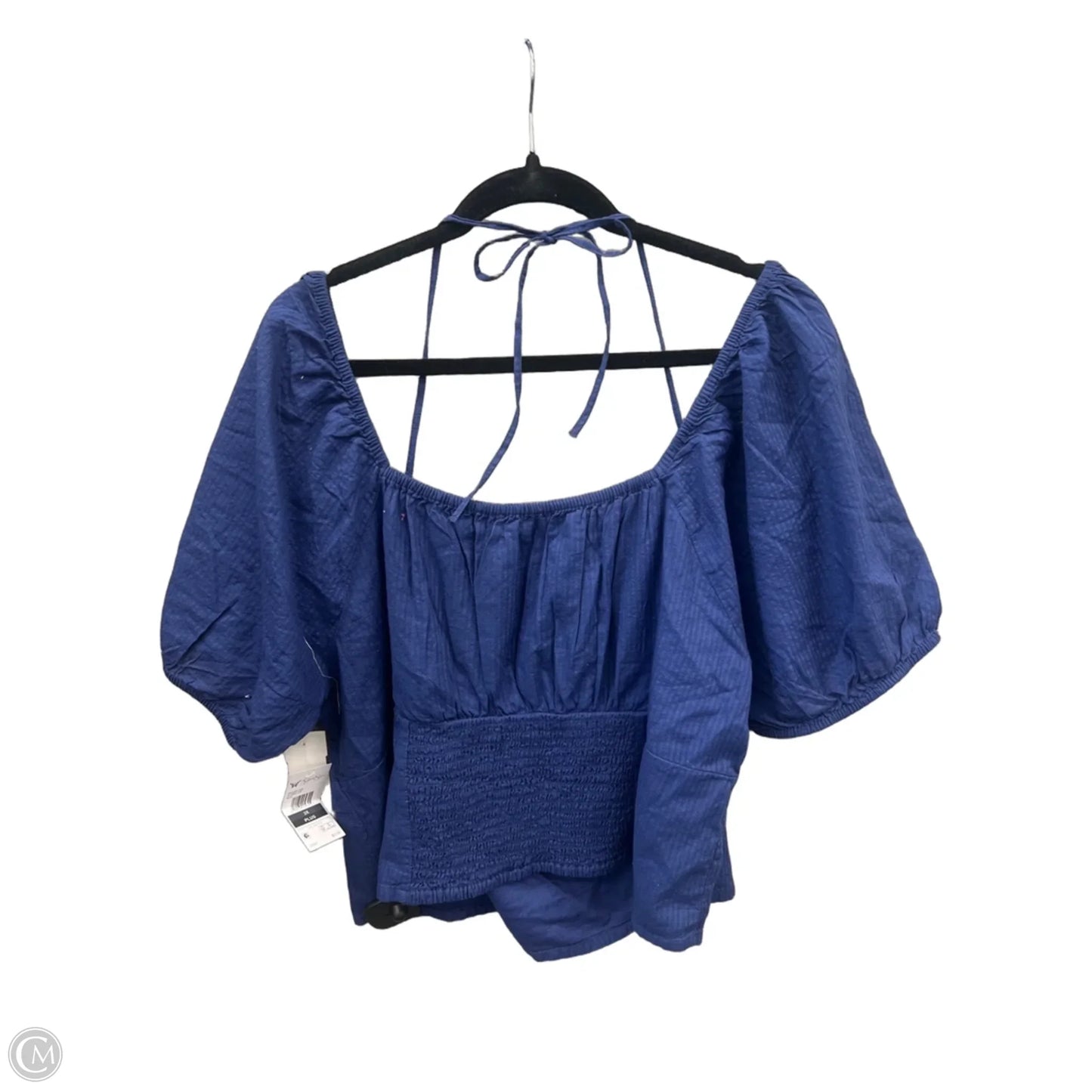 Top Short Sleeve By Jessica Simpson In Navy, Size: 3x