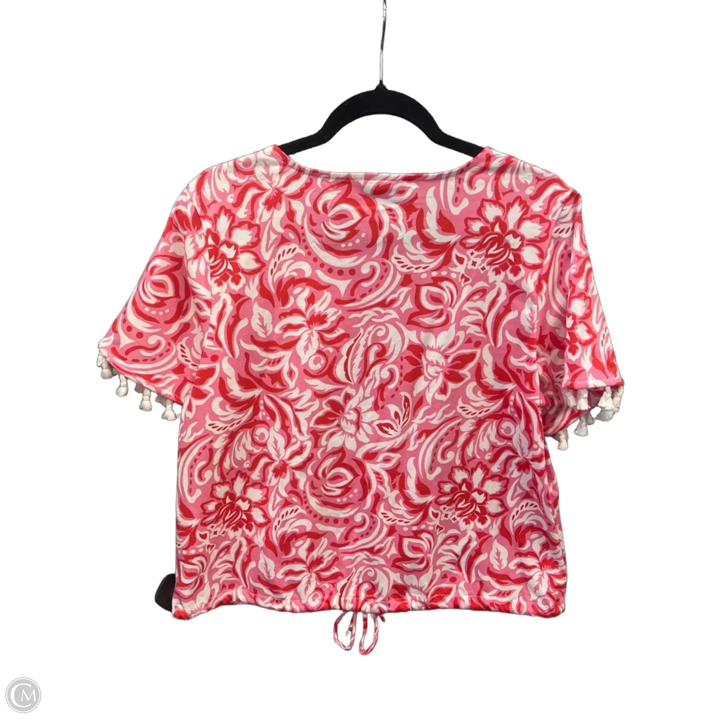 Top Short Sleeve By Marc New York In Pink & Red, Size: L