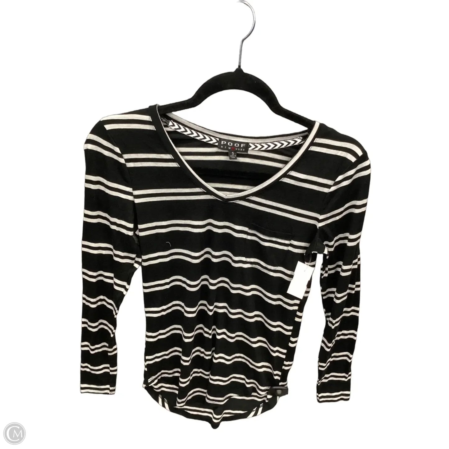 Tunic Long Sleeve By Proof In Striped Pattern, Size: S
