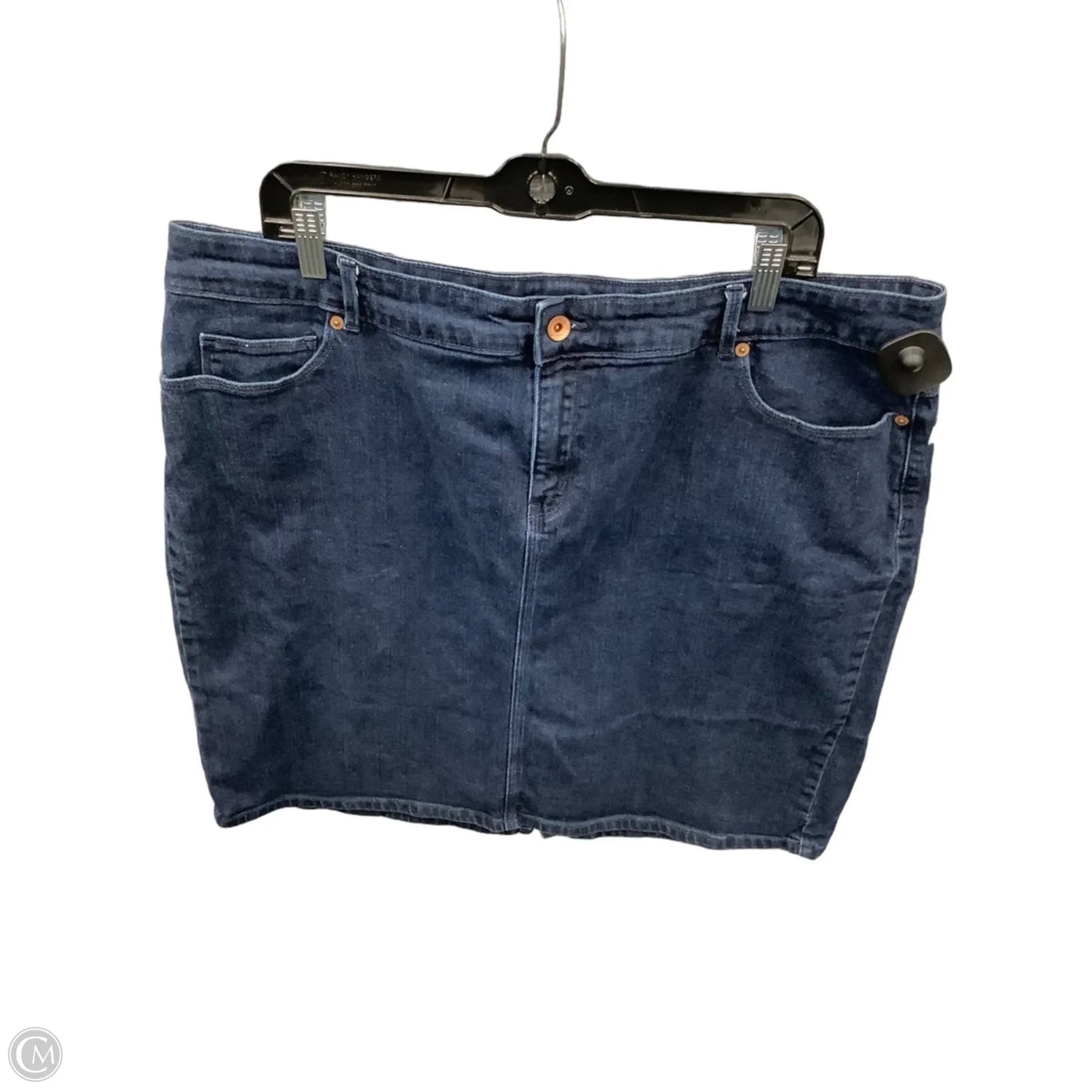 Skirt Midi By Lands End In Blue Denim, Size: 20