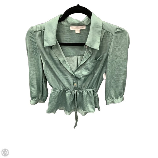 Top Short Sleeve By Monteau In Green, Size: S