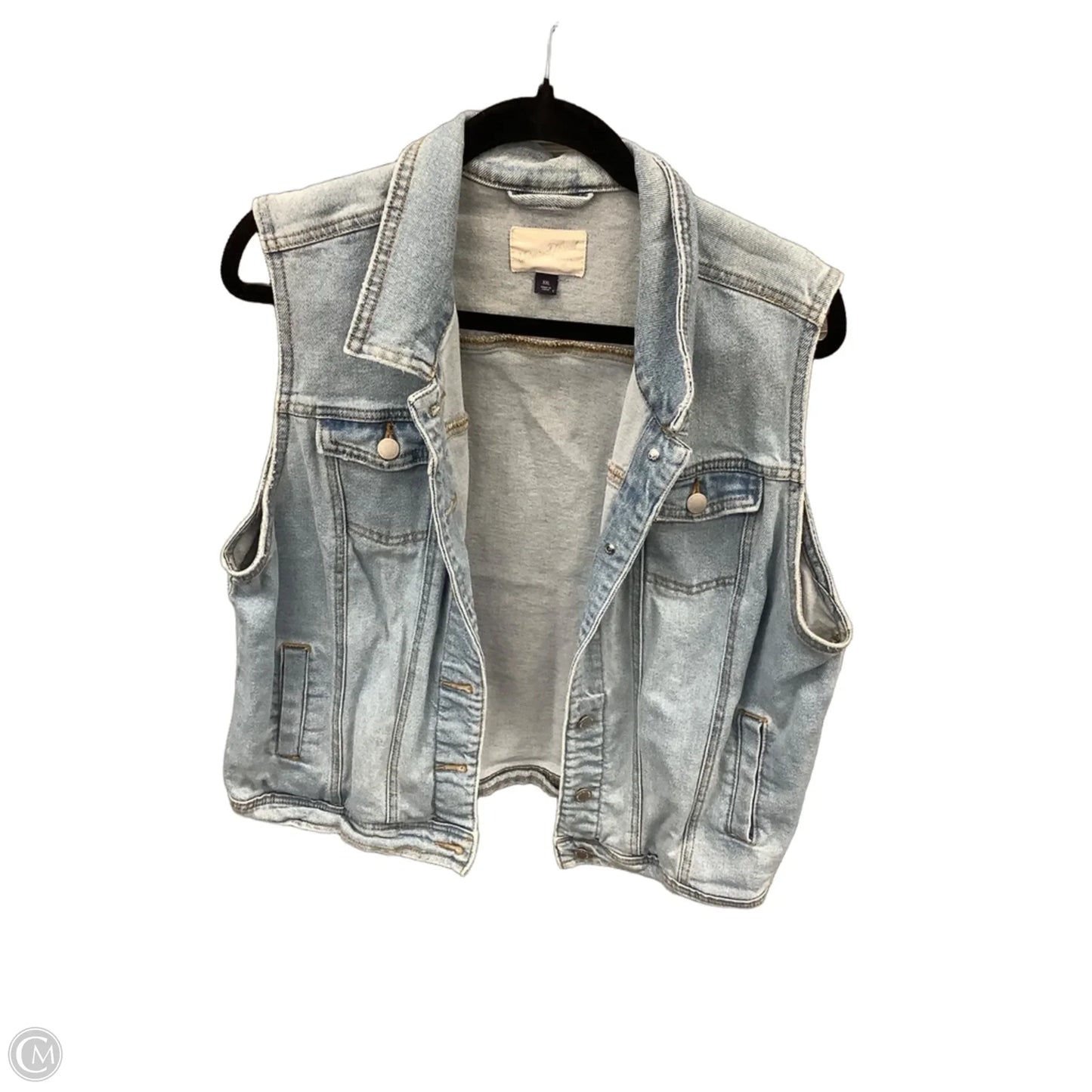 Vest Other By Universal Thread In Blue Denim, Size: Xxl
