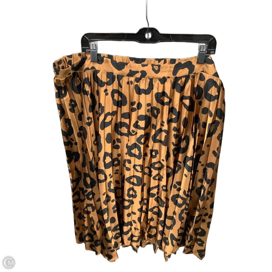 Skirt Midi By Ava & Viv In Animal Print, Size: 20