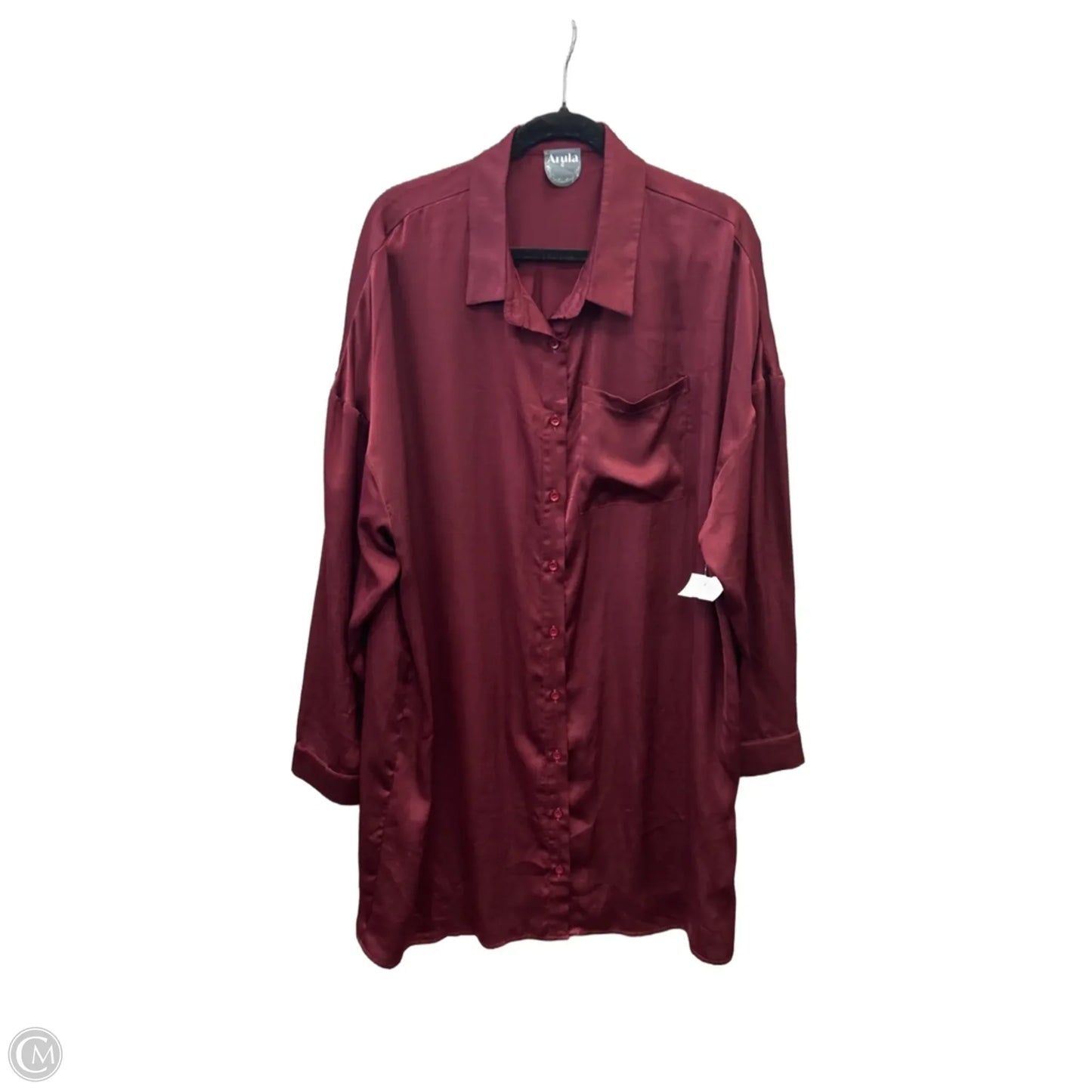 Dress Casual Short By Arula In Maroon, Size: 3x