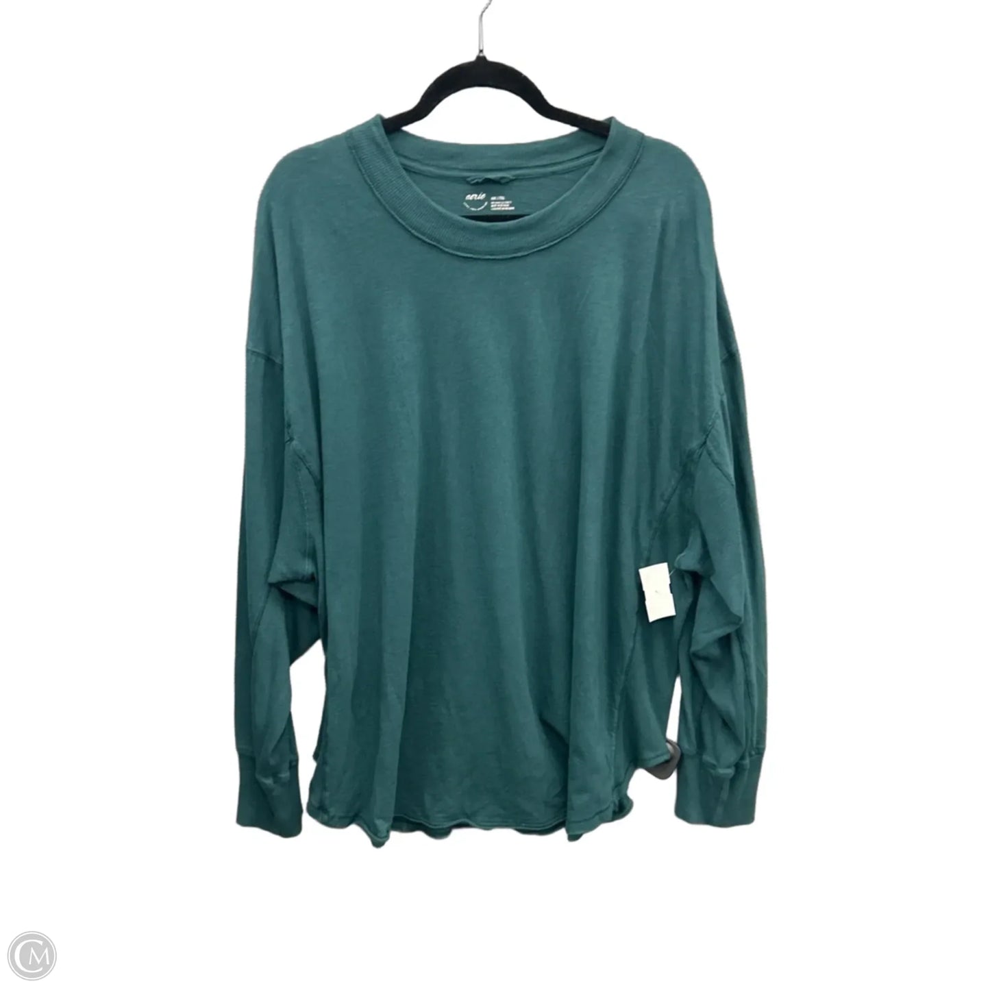 Top Long Sleeve Basic By Aerie In Green, Size: Xxl