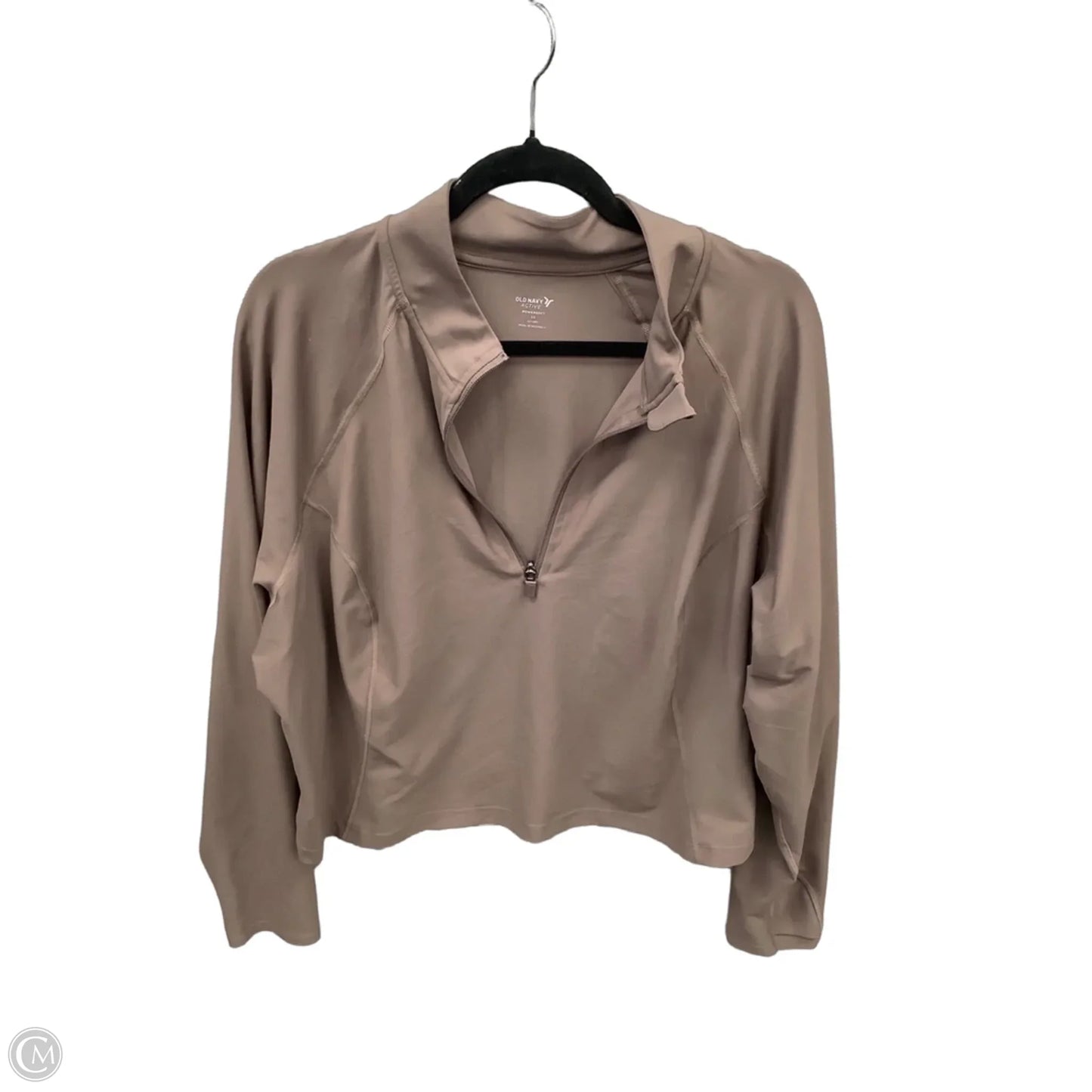 Athletic Top Long Sleeve Collar By Old Navy In Brown, Size: 3x