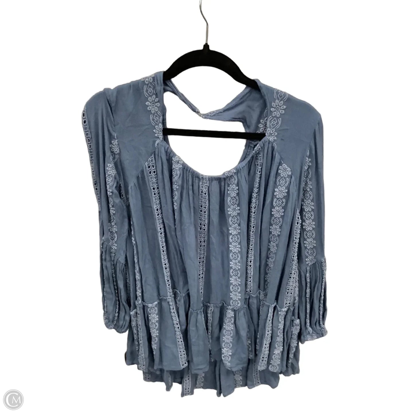 Tunic Long Sleeve By Free People In Blue, Size: M