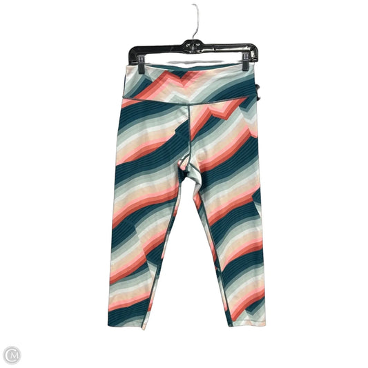 Athletic Leggings Capris By Calvin Klein Performance In Green & Pink, Size: L