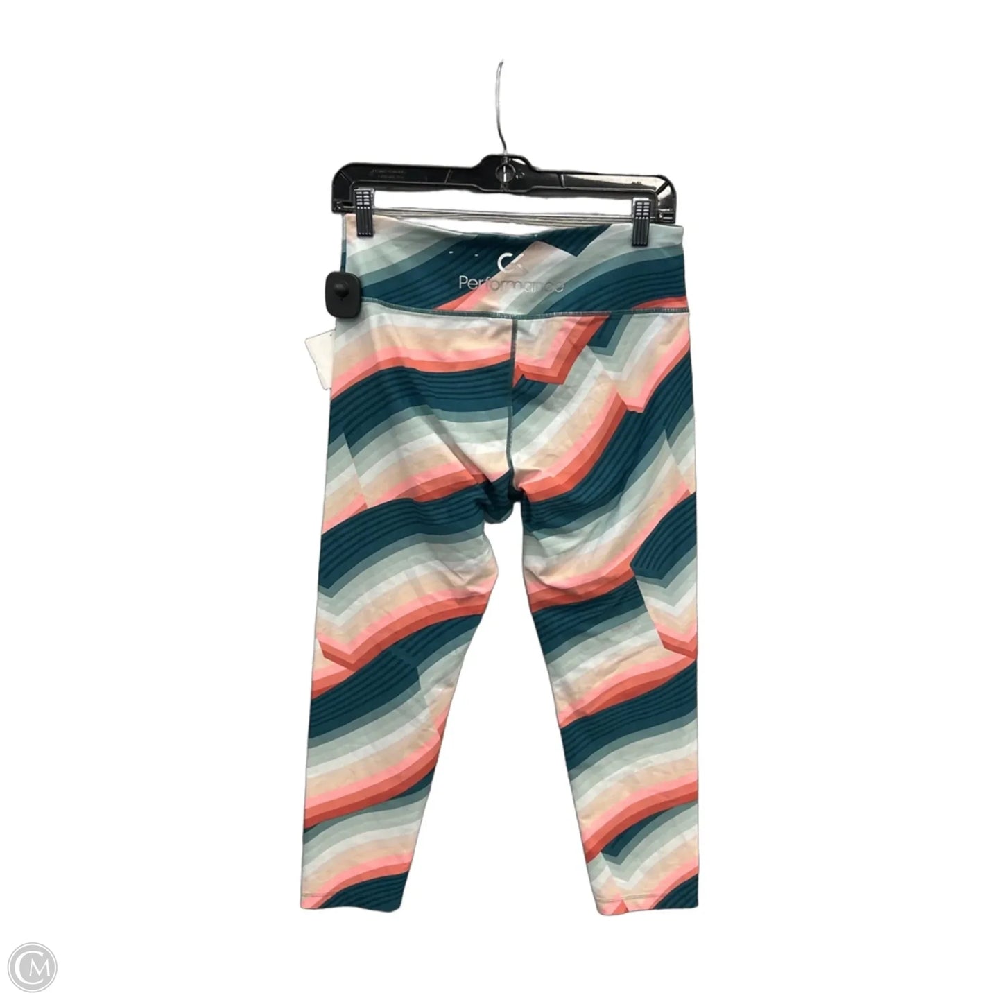 Athletic Leggings Capris By Calvin Klein Performance In Green & Pink, Size: L