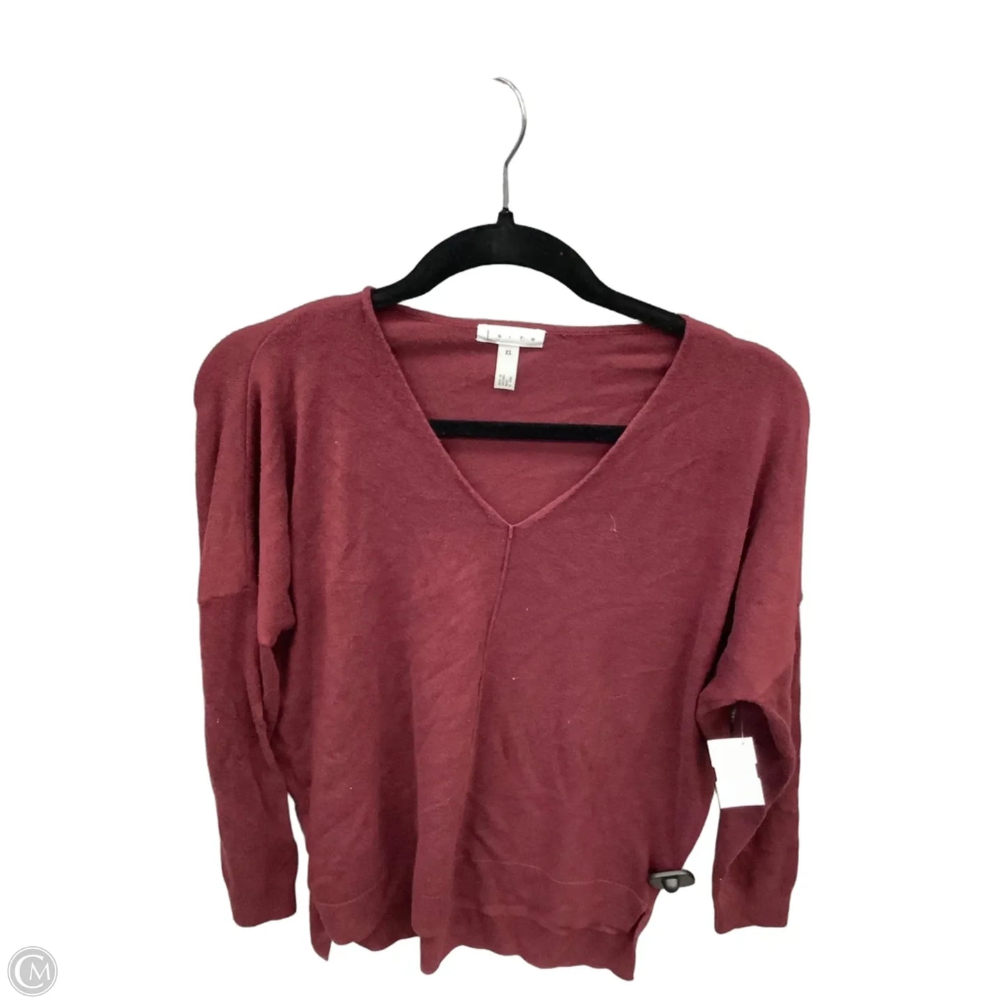 Tunic Long Sleeve By Leith In Maroon, Size: Xs