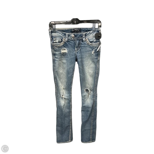 Jeans Skinny By Silver In Blue Denim, Size: 0