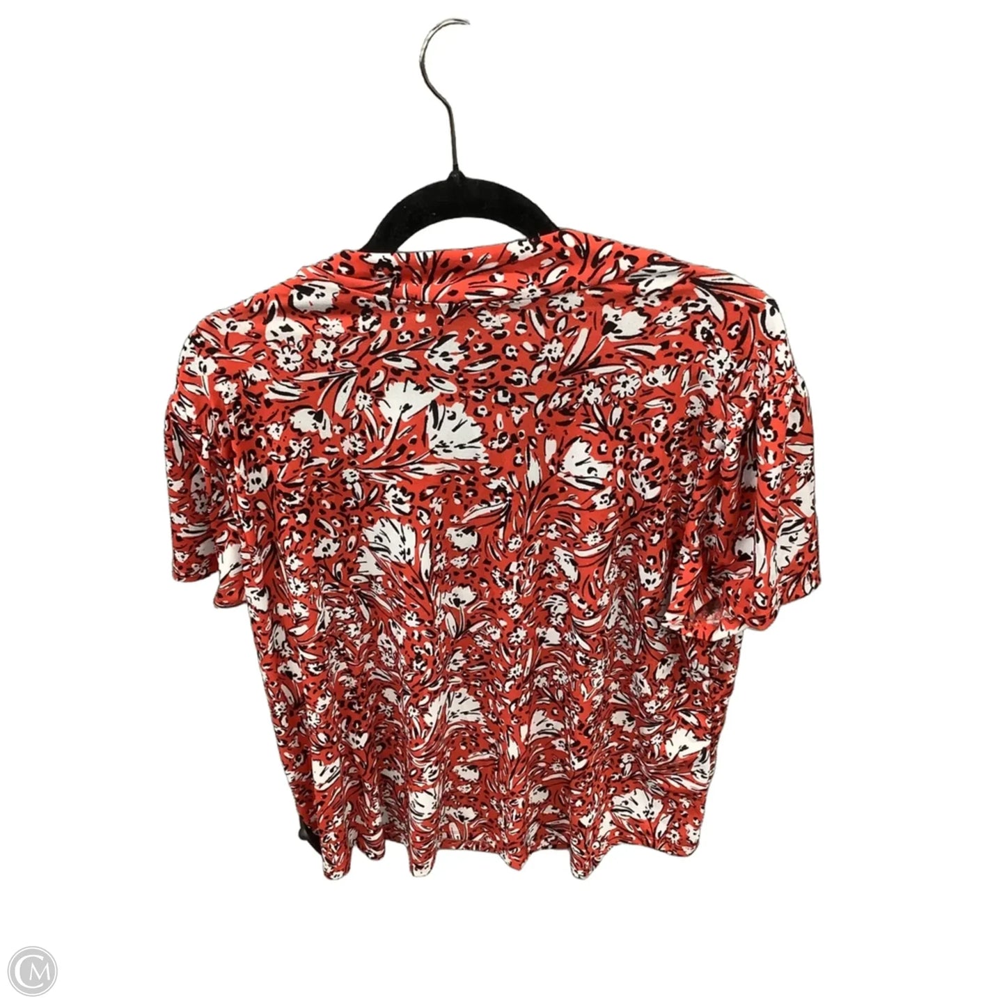 Blouse Short Sleeve By Adrienne Vittadini In Orange, Size: 3x