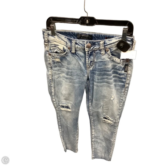 Jeans Skinny By Silver In Blue Denim, Size: 4
