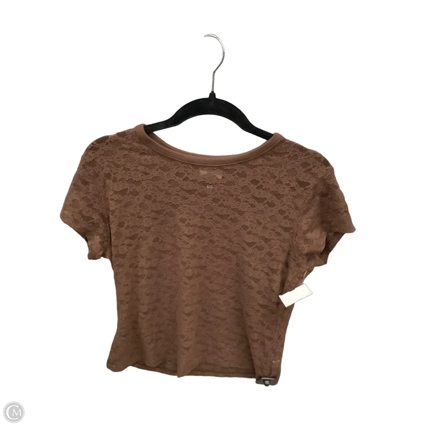 Top Short Sleeve By Aerie In Brown, Size: M