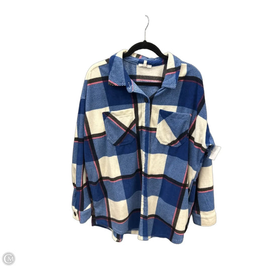 Jacket Shirt By Maurices In Blue, Size: Xxl